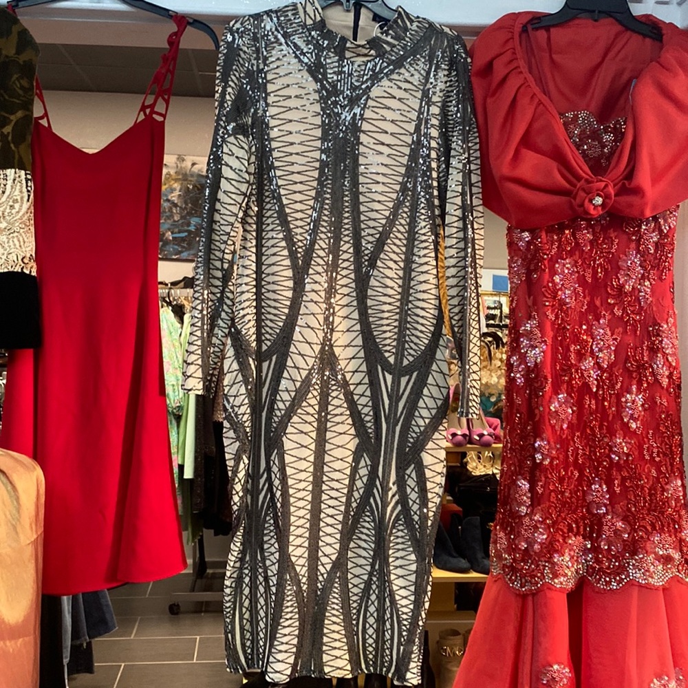 Boohoo Midi Sequin Dress